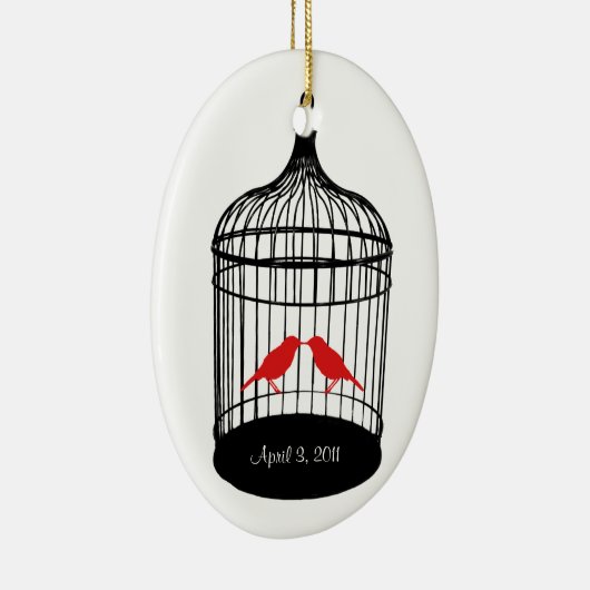 Das erste Weihnachten des Liebevogels verzieren Keramik Ornament (Rechts)