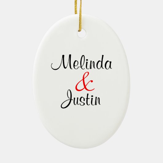 Das erste Weihnachten des Liebevogels verzieren Keramik Ornament (Hinten)