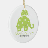 Das erste Weihnachten des neutralen Babys des Keramik Ornament (Rechts)