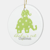 Das erste Weihnachten des neutralen Babys des Keramik Ornament (Links)