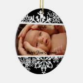 Das erste Weihnachten des NIEDLICHEN Babys Keramikornament (Rechts)