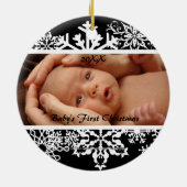 Das erste Weihnachten des NIEDLICHEN Babys Keramikornament (Hinten)