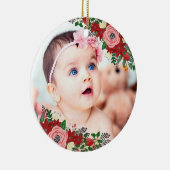 Das erste Weihnachten des Poinsettia-u. der Keramik Ornament (Rechts)