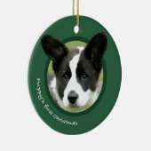 Das erste Weihnachten des Welpen Keramik Ornament (Rechts)