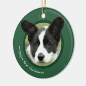 Das erste Weihnachten des Welpen Keramik Ornament (Links)