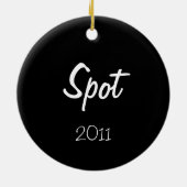 Das erste Weihnachten des Welpen Keramikornament (Hinten)