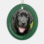 Das erste Weihnachten des Welpen (Labrador Keramik Ornament (Links)
