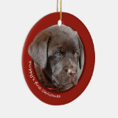 Das erste Weihnachten des Welpen (Labrador Keramik Ornament (Rechts)