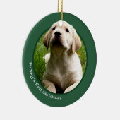Das erste Weihnachten des Welpen (Labrador Keramikornament (Rechts)