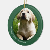 Das erste Weihnachten des Welpen (Labrador Keramikornament (Links)