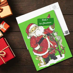 Das erste Weihnachten niedliche Sankt des Babys