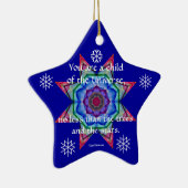 Das erste Weihnachten Ornament.Desiderata.Quote.4 Keramikornament (Rechts)