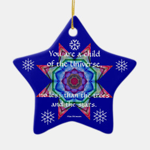 Das erste Weihnachten Ornament.Desiderata.Quote.4 Keramikornament