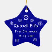 Das erste Weihnachten Ornament.Desiderata.Quote.4 Keramikornament (Hinten)