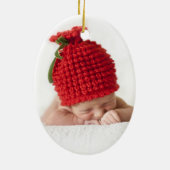 Das erste Weihnachten Weihnachtsmann-Babys Keramikornament (Hinten)