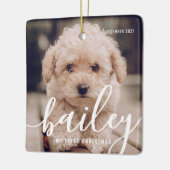 Das erste Weihnachts-Foto des Hauses Keramikornament (Links)