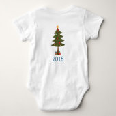 Das erste Weihnachtsbaby des Babys, das individuel Baby Strampler (Rückseite)