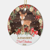 Das erste Weihnachtsbaumwald des Babys Keramik Ornament (Links)