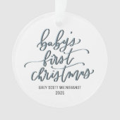 Das erste Weihnachtsdekor des modernen Babys Ornament (Vorderseite)