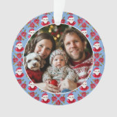 Das erste Weihnachtsfest 1 Foto der Familie Santa Ornament (Vorderseite)