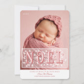 Das erste Weihnachtsfest des Babys - Elegantes Fot Karte (Vorderseite)