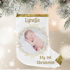 Das erste Weihnachtsfest des Babys, Foto, Name, Go Großer Weihnachtsstrumpf