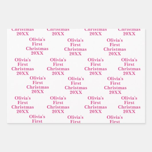 Das erste Weihnachtsfest des Babys Geschenkpapier Set (Vorderseite 3)