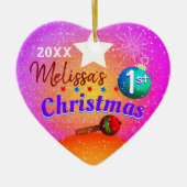 Das erste Weihnachtsfest des Babys Keramik Ornament (Vorne)