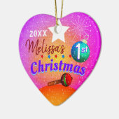 Das erste Weihnachtsfest des Babys Keramik Ornament (Links)