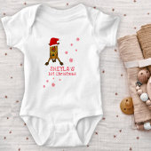 Das erste Weihnachtsfest des Babys mit Weihnachtsm Baby Strampler