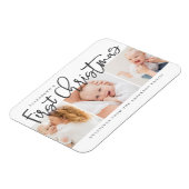 Das erste Weihnachtsfest des Babys Modernes Foto m Magnet (Linke Seite)