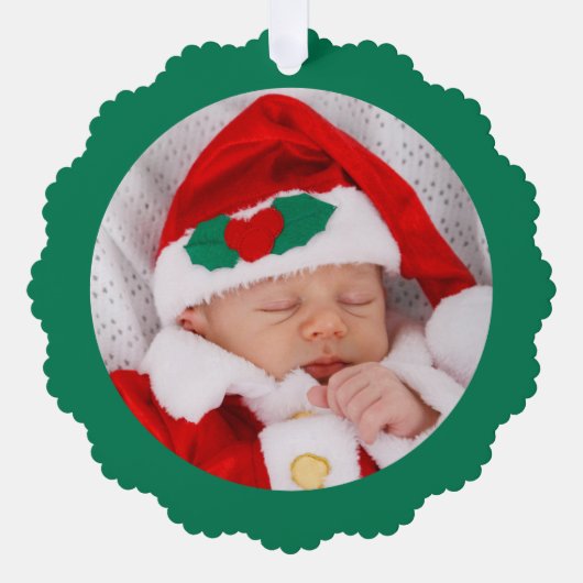 Das erste Weihnachtsfest des Babys Ornament Karte (Vorderseite)