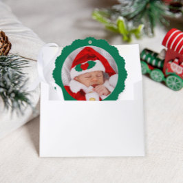 Das erste Weihnachtsfest des Babys Ornament Karte