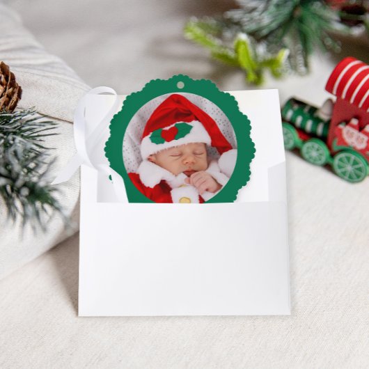 Das erste Weihnachtsfest des Babys Ornament Karte