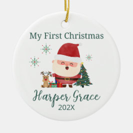Das erste Weihnachtsfest des Babys Personalisiert Keramik Ornament