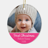Das erste Weihnachtsfest des Babys - Single auf de Keramik Ornament (Links)