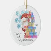 Das erste Weihnachtsfest des Babys und das Foto de Keramik Ornament (Rechts)