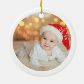 Das erste Weihnachtsfest des Babys und das Foto de Keramik Ornament (Hinten)