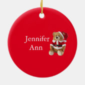 Das erste Weihnachtsfest des Babys, zwei Seiten Pe Keramik Ornament (Hinten)