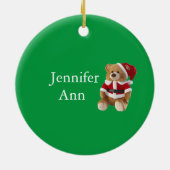 Das erste Weihnachtsfest des Babys, zwei Seiten Pe Keramik Ornament (Hinten)