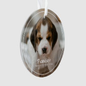 Das erste Weihnachtsfest des modernen Frame Pet-Fo Ornament (Vorderseite)