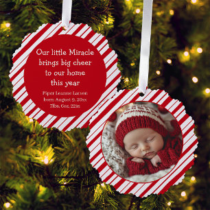 Das erste Weihnachtsfest im Foto New Parent Pepper Ornament Karte
