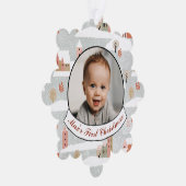 Das erste Weihnachtsfest im Foto Personalisiert Ornament Karte (Rechts)