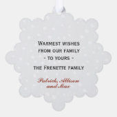 Das erste Weihnachtsfest im Foto Personalisiert Ornament Karte (Rückseite)