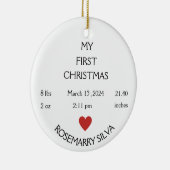 Das erste Weihnachtsgeschenk des Babys, Baby 1. Ch Keramik Ornament (Rechts)