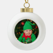 Das erste Weihnachtsgeschenk des Babys - Foto Keep Keramik Kugel-Ornament (Vorderseite)
