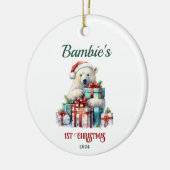 Das erste Weihnachtsgeschenk des Babys Keramik Ornament (Links)