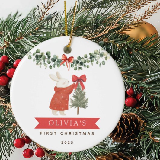 Das erste Weihnachtsgeschenk des Babys Keramik Ornament