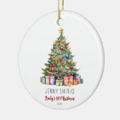 Das erste Weihnachtsgeschenk des Babys Keramik Ornament (Links)