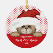Das erste Weihnachtsgeschenk des Babys Keramikornament (Vorne)